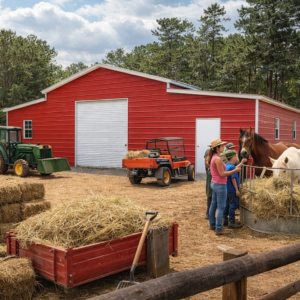 Metal Barn-Horses